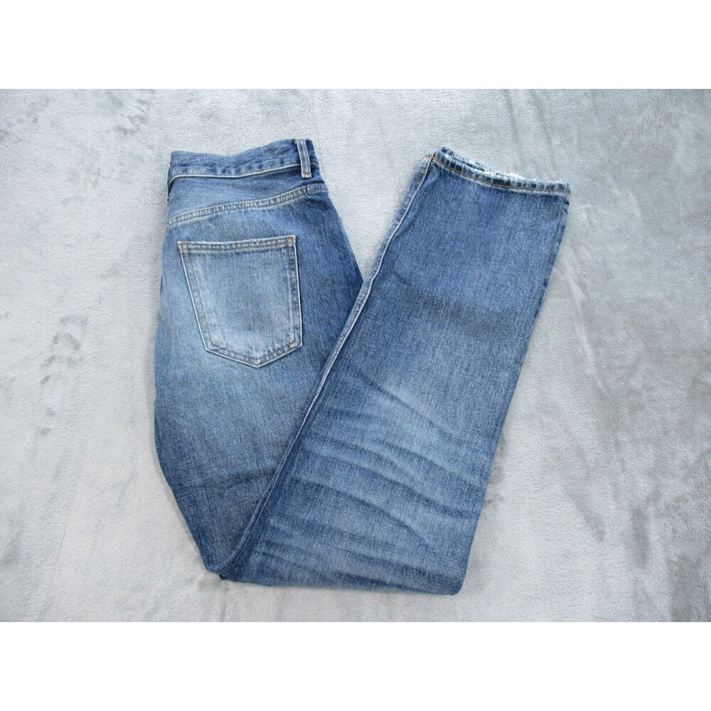 Zara Jeans Women's Sz 6 (Actual 28 x 31) Straight Leg Salvage Faded Wash Blue